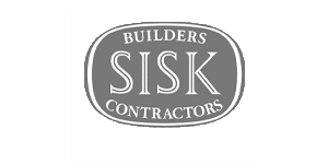 The brand logo of SISK in grayscale.